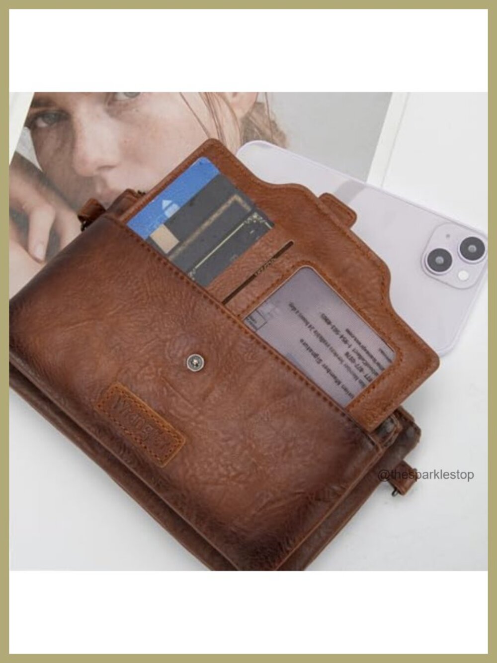 Wrangler Crossbody Wallet Purse with Detachable Guitar Strap Faux Leather Card - Picture 3 of 6